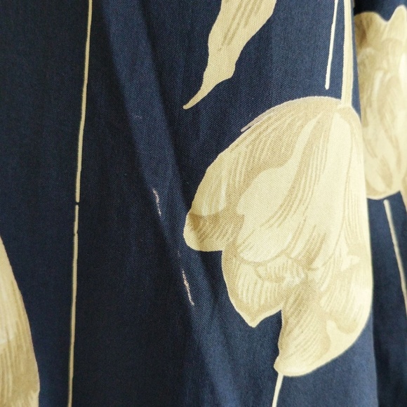 Navy Blue Floral Jacket with Pinstripes - Picture 4 of 6